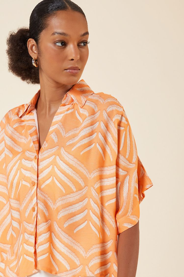 CAMISA COM MANGA AMPLA ESTAMPA BEACH CLUB G - EST BEACH CLUB - 268849