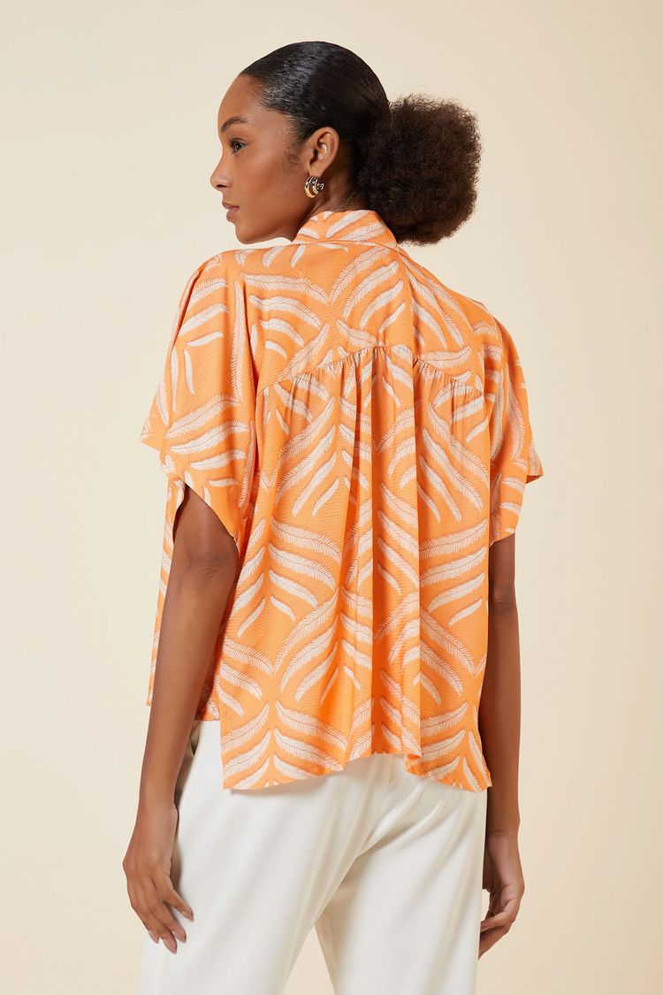 CAMISA COM MANGA AMPLA ESTAMPA BEACH CLUB G - EST BEACH CLUB - 268854