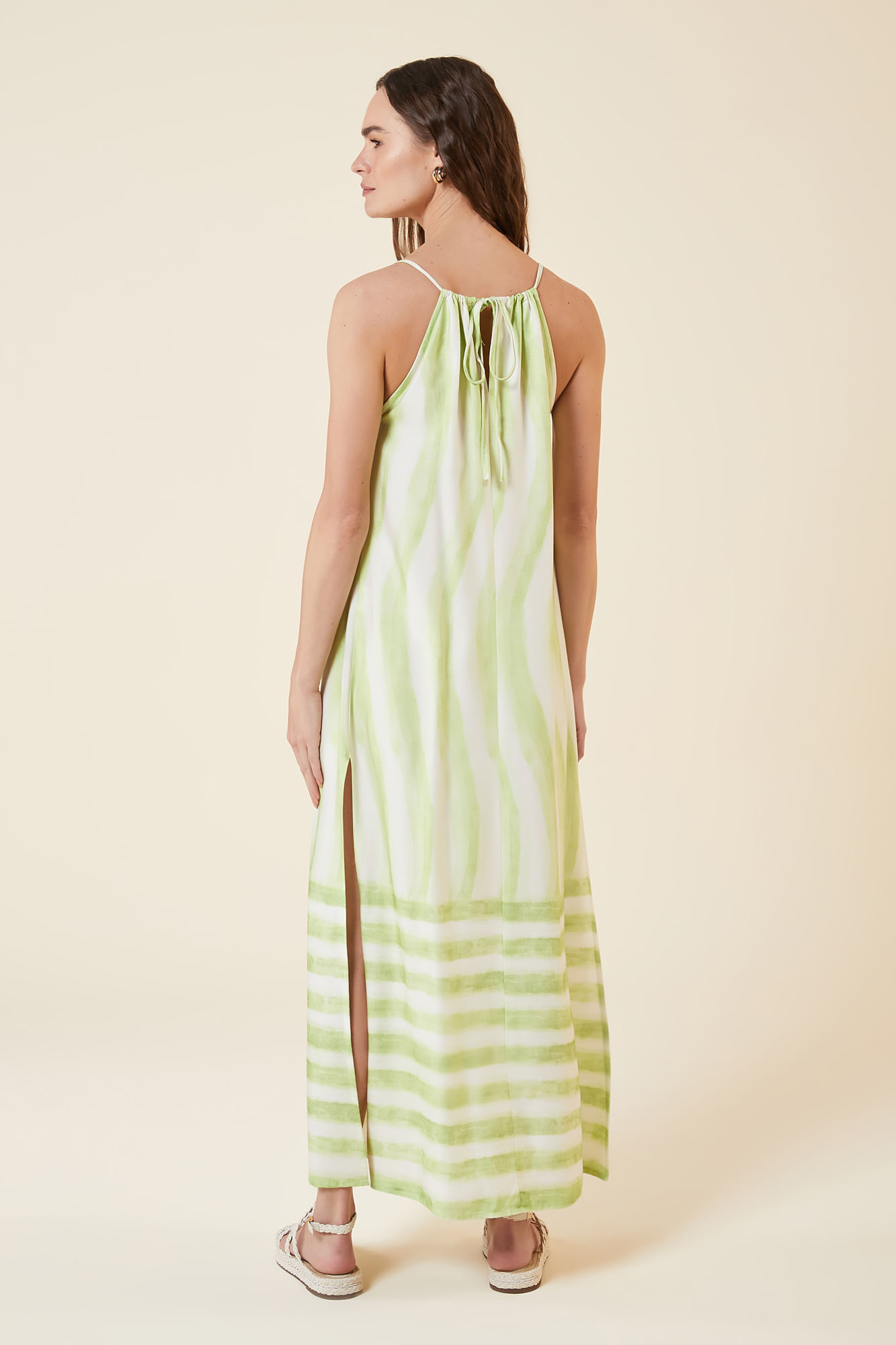 VESTIDO LONGO - ESTAMPA ONDAS LIMA G - EST ONDAS LIMA - 269380