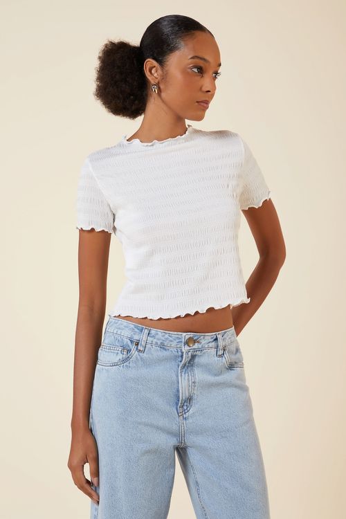 BLUSA MALHA ANA RUGA BRANCO