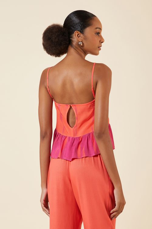 BLUSA MIX ESTAMPA ORLA CORAL