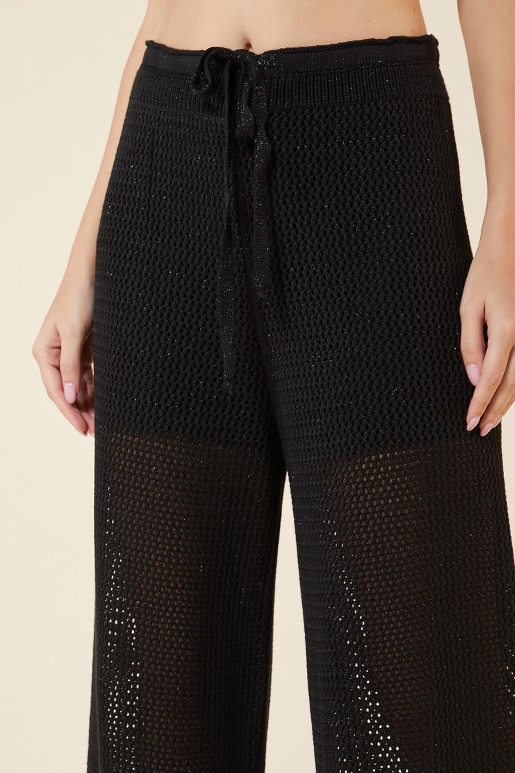CALCA PONTO REDE LUREX TRICOT PRETO / PRETO G - PRETO / PRETO - 270607