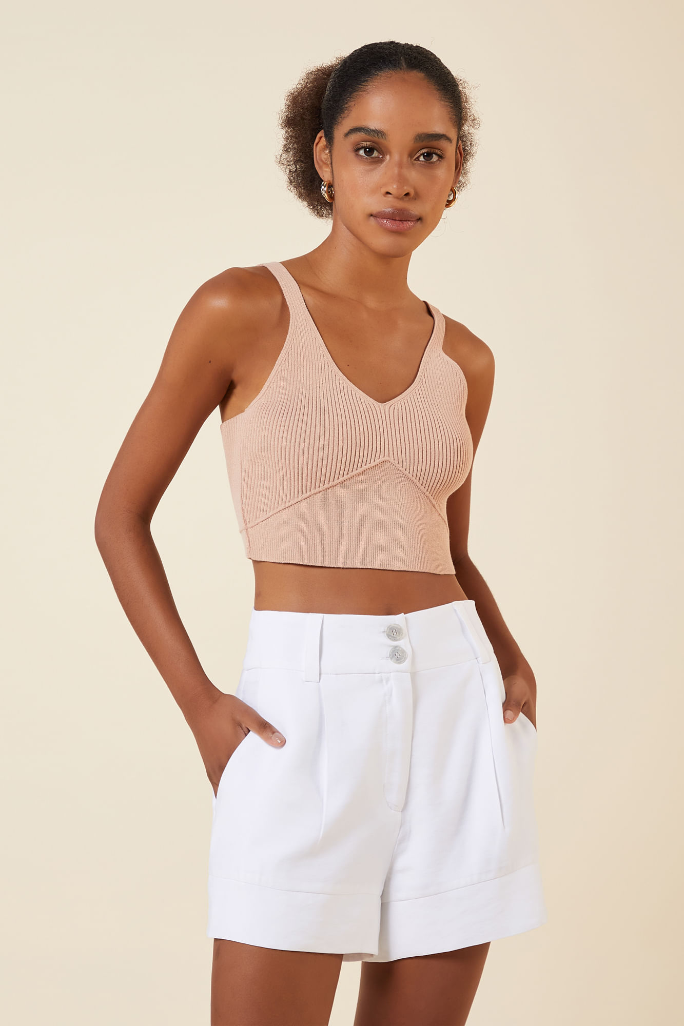 CROPPED COM DECOTE V TRICOT CONCHA G - CONCHA - 270772