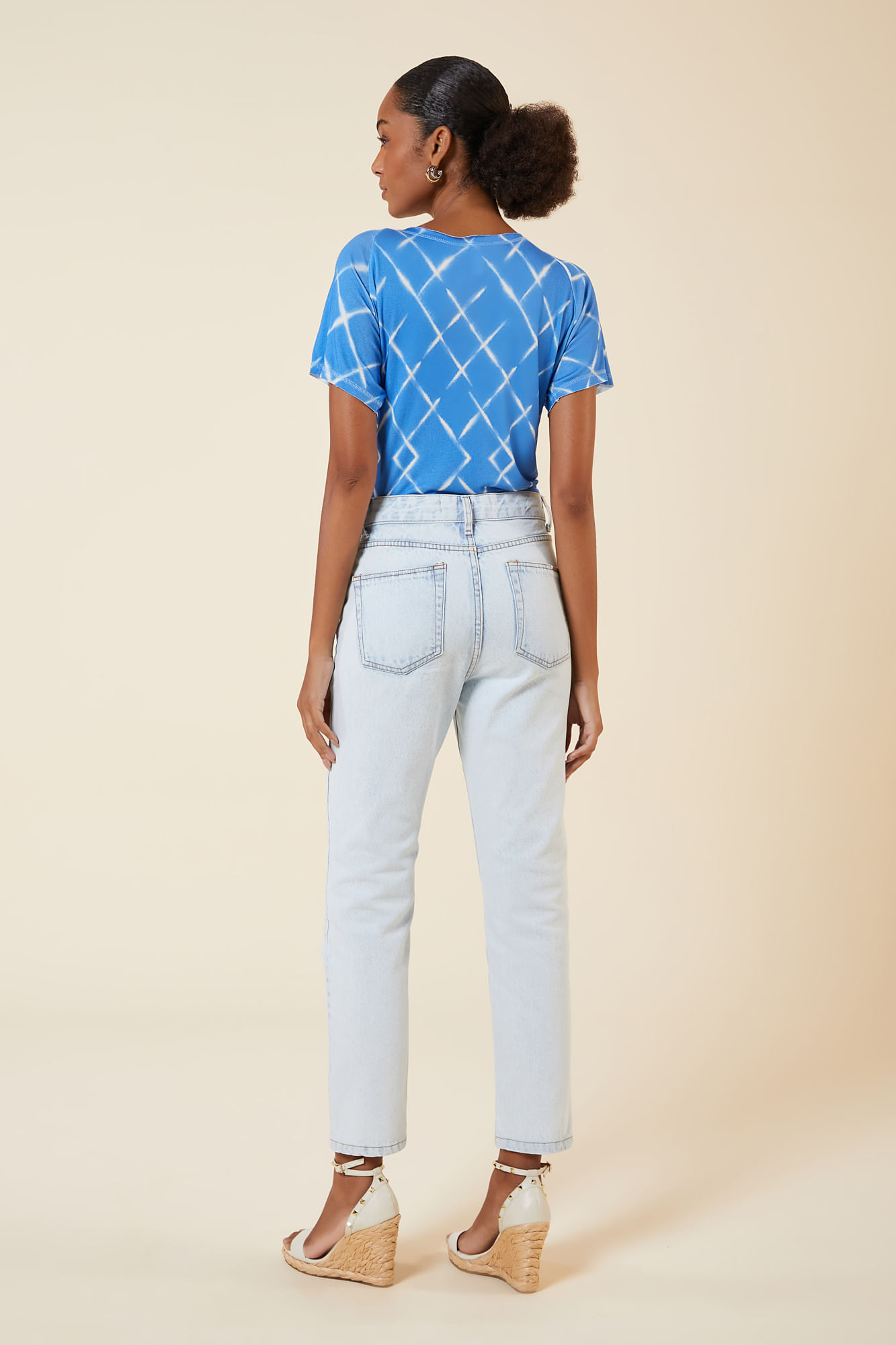 CALCA RETA CIGARRETE JEANS CLARO 44 - JEANS CLARO - 272175