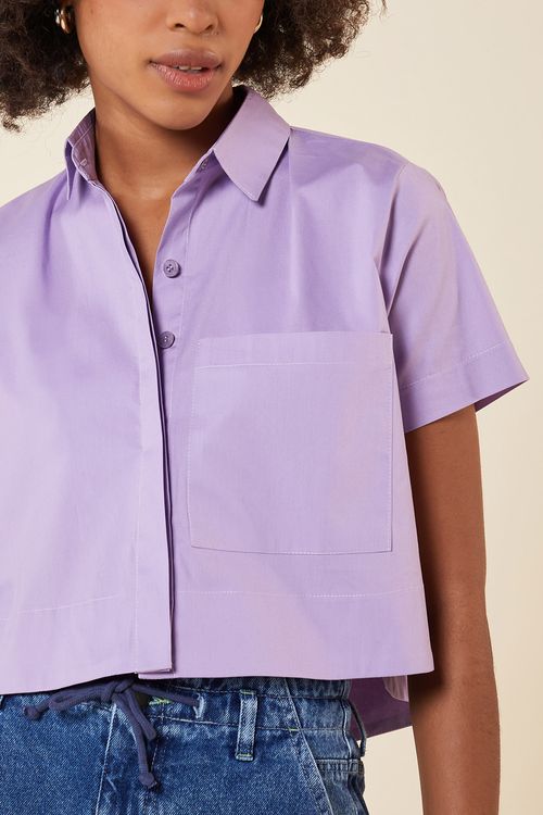 CAMISA BAINHA REDONDA LILAC