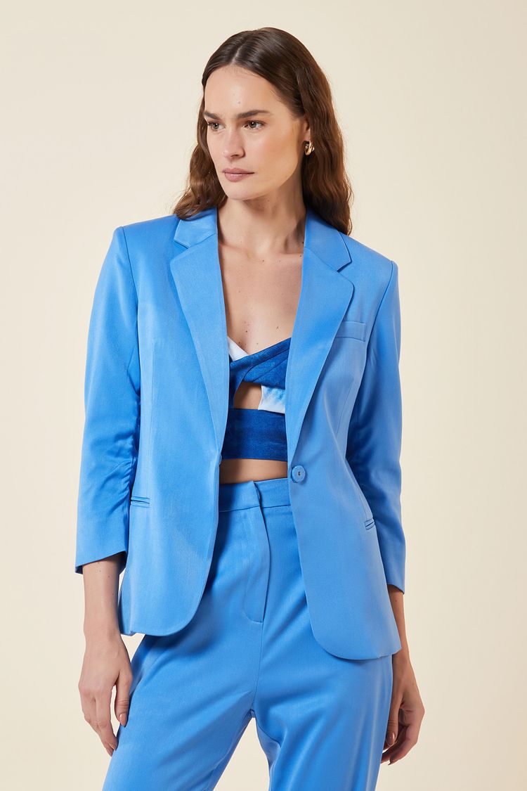 BLAZER COM MANGA 7/8 AZULEJO G - AZULEJO - 272591