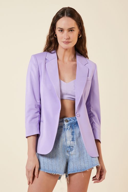 BLAZER COM MANGA 7/8 LILAC