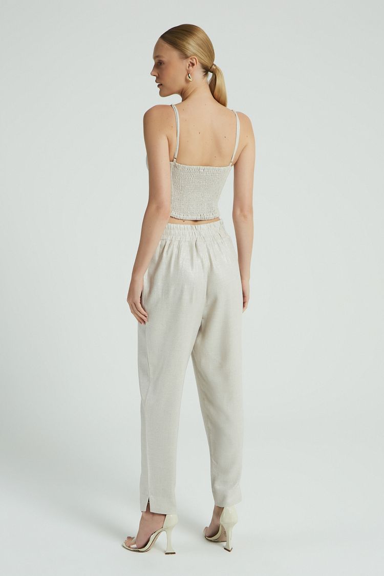 CALCA LINHO FOIL PRATA-PRATA P - PRATA - 272882