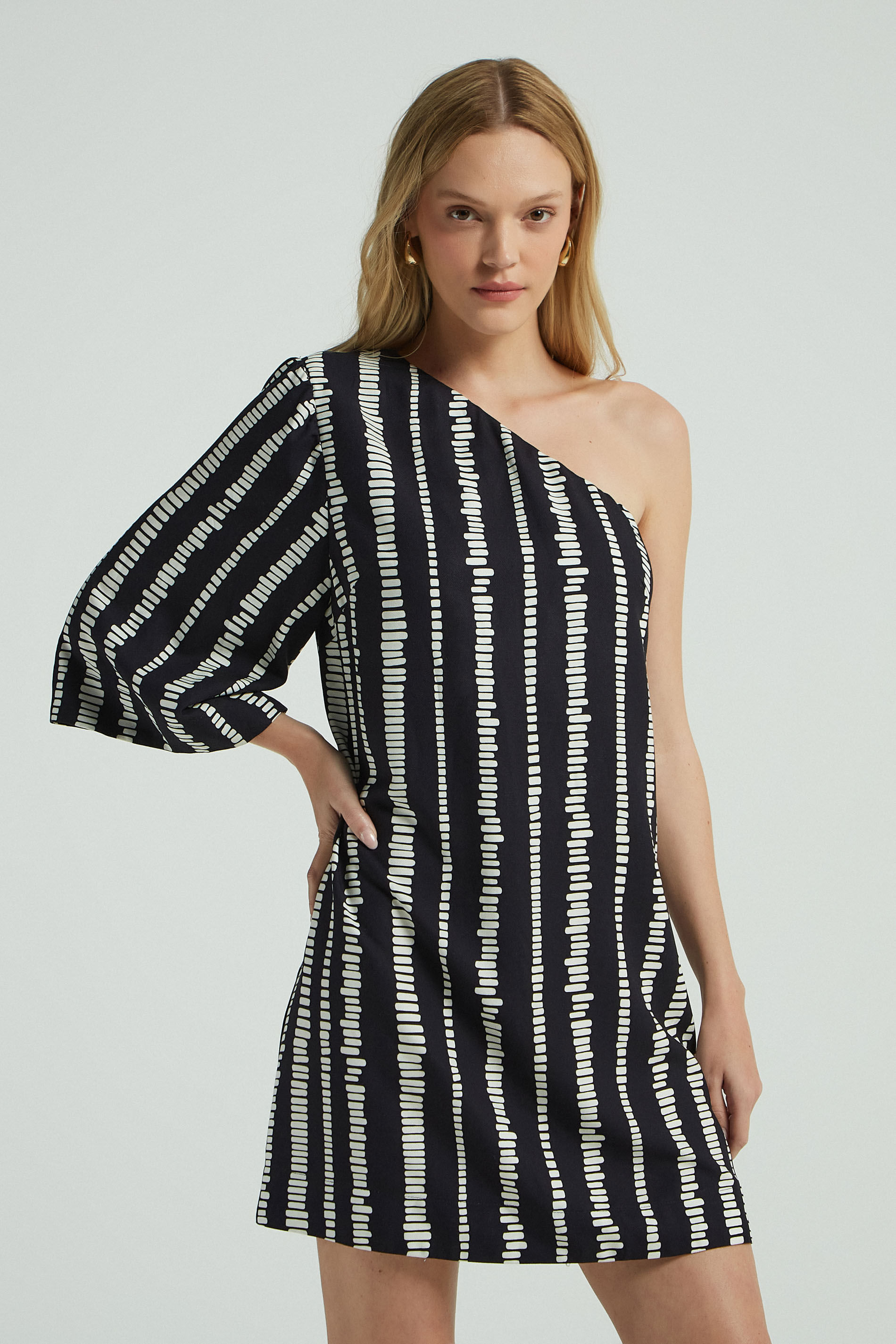 VESTIDO 1 OMBRO ESTAMPA CAMINHOS G - EST CAMINHOS - 273032