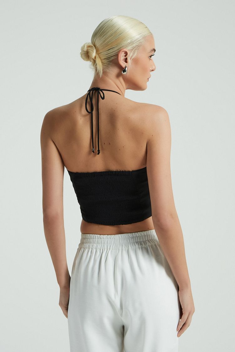 CROPPED VAZADO-PRETO P - PRETO - 274483