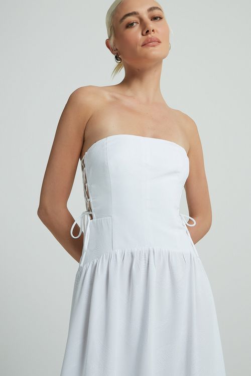 VESTIDO TQC AMARRACAO LATERAL-BRANCO