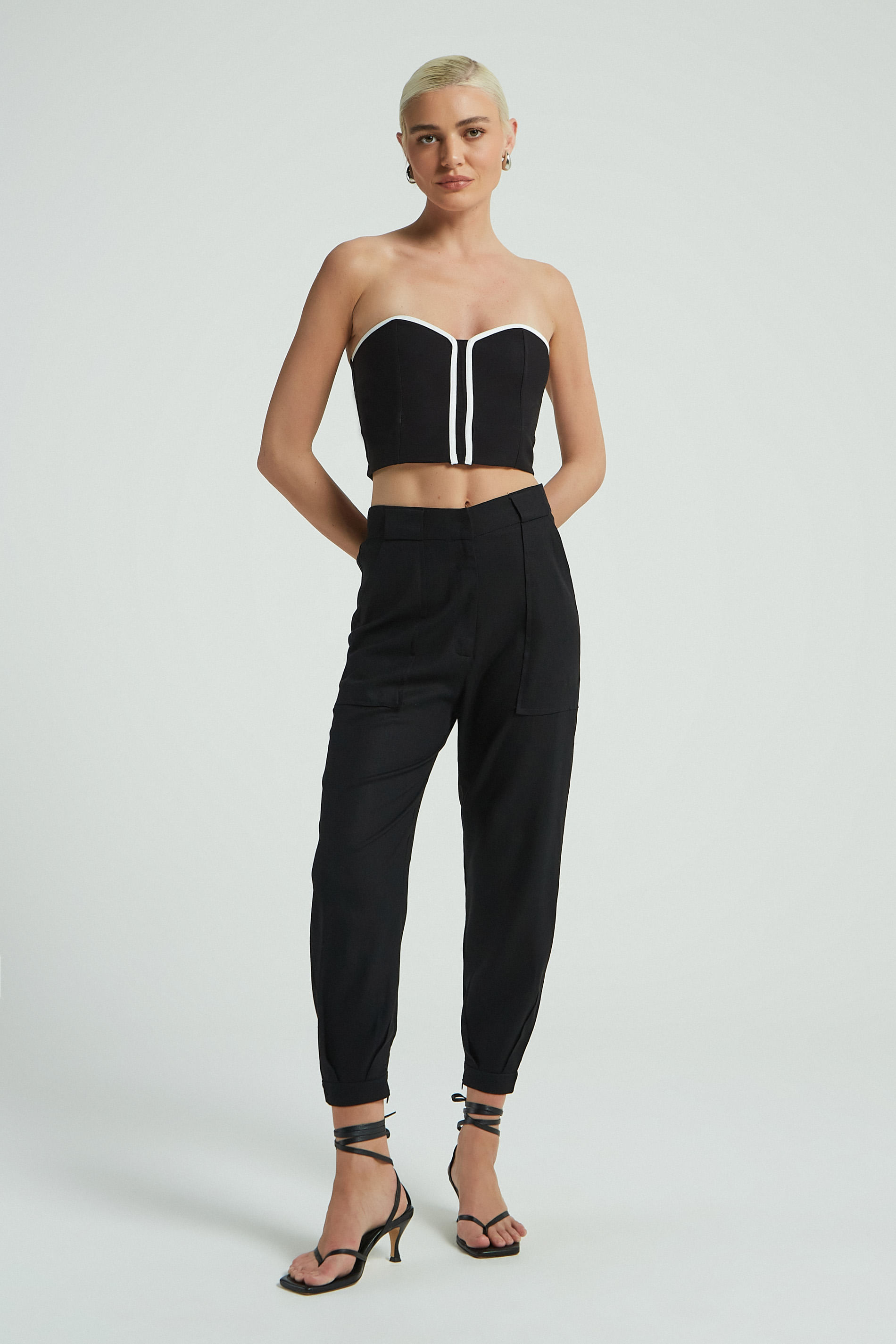 CROPPED BICOLOR-PRETO /  BRANCO M - PRETO /  BRANCO - 274804