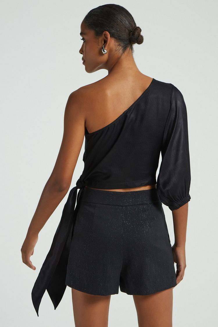 CROPPED 1 OMBRO COM BORDADO PRETO PP - PRETO - 275032