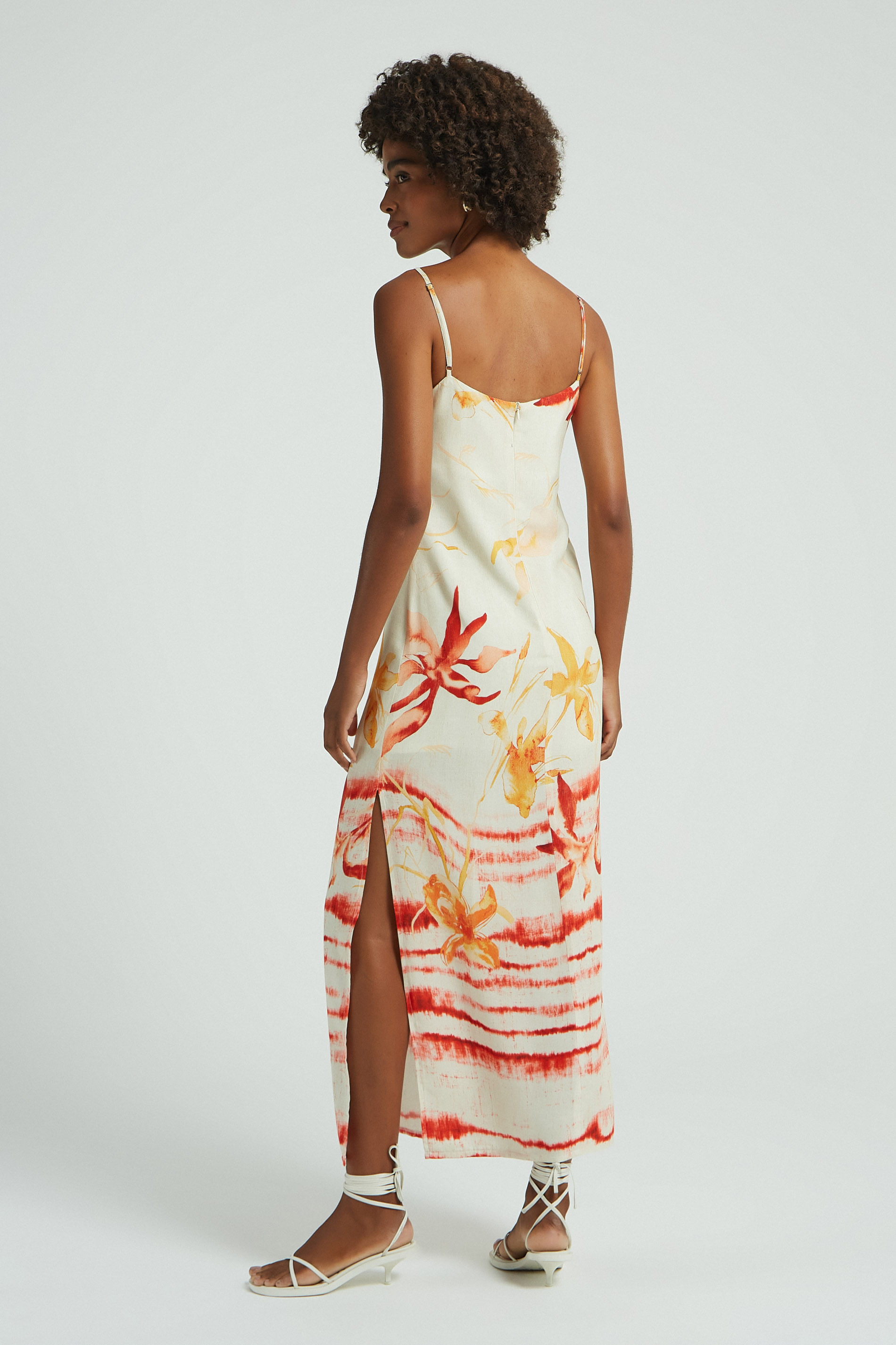 VESTIDO LONGO ESTAMPA BRISA DE FLORES M - EST BRISA DE FLORES - 275566