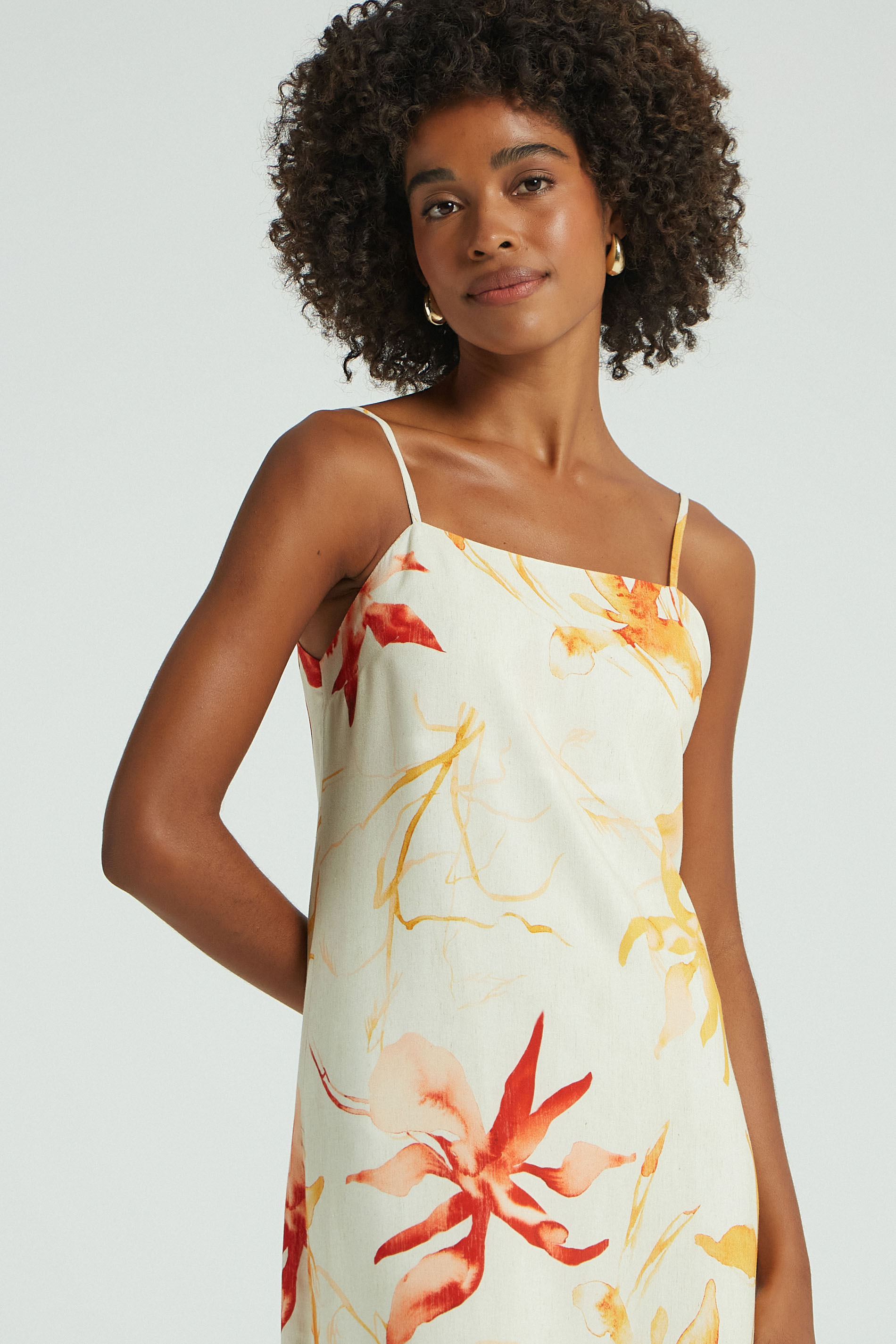 VESTIDO LONGO ESTAMPA BRISA DE FLORES M - EST BRISA DE FLORES - 275576