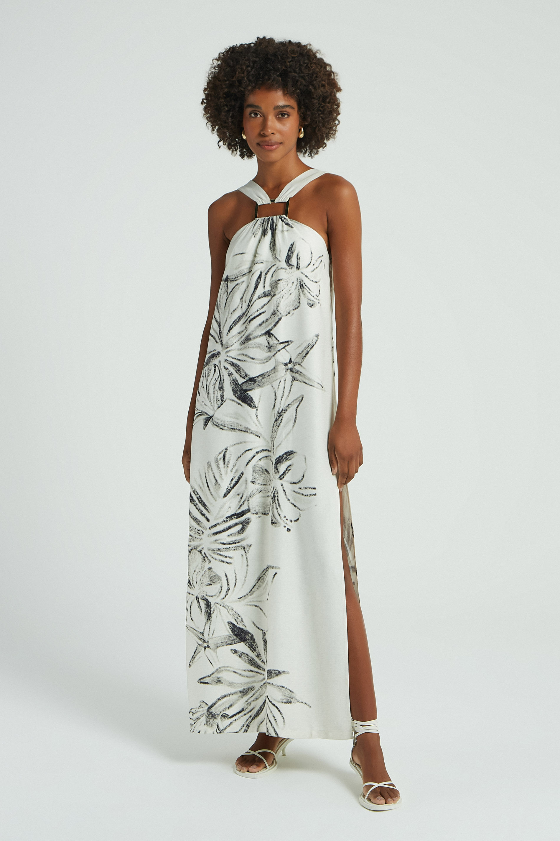 VESTIDO LONGO ESTAMPA FLORAL PRAIANO G - EST FLORAL PRAIANO - 275834