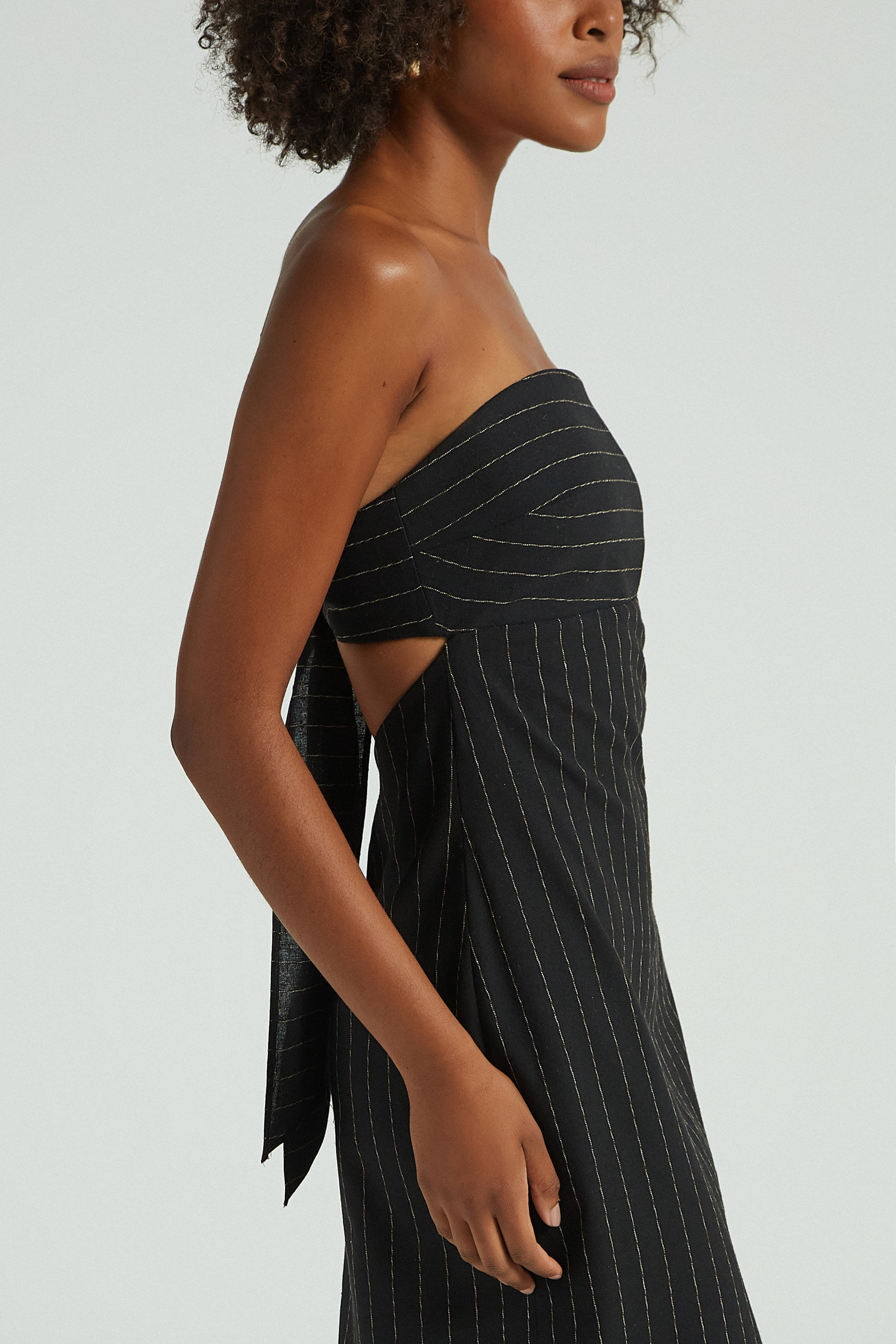 VESTIDO TQC RISCA DE GIZ - PRETO P - PRETO - 275888