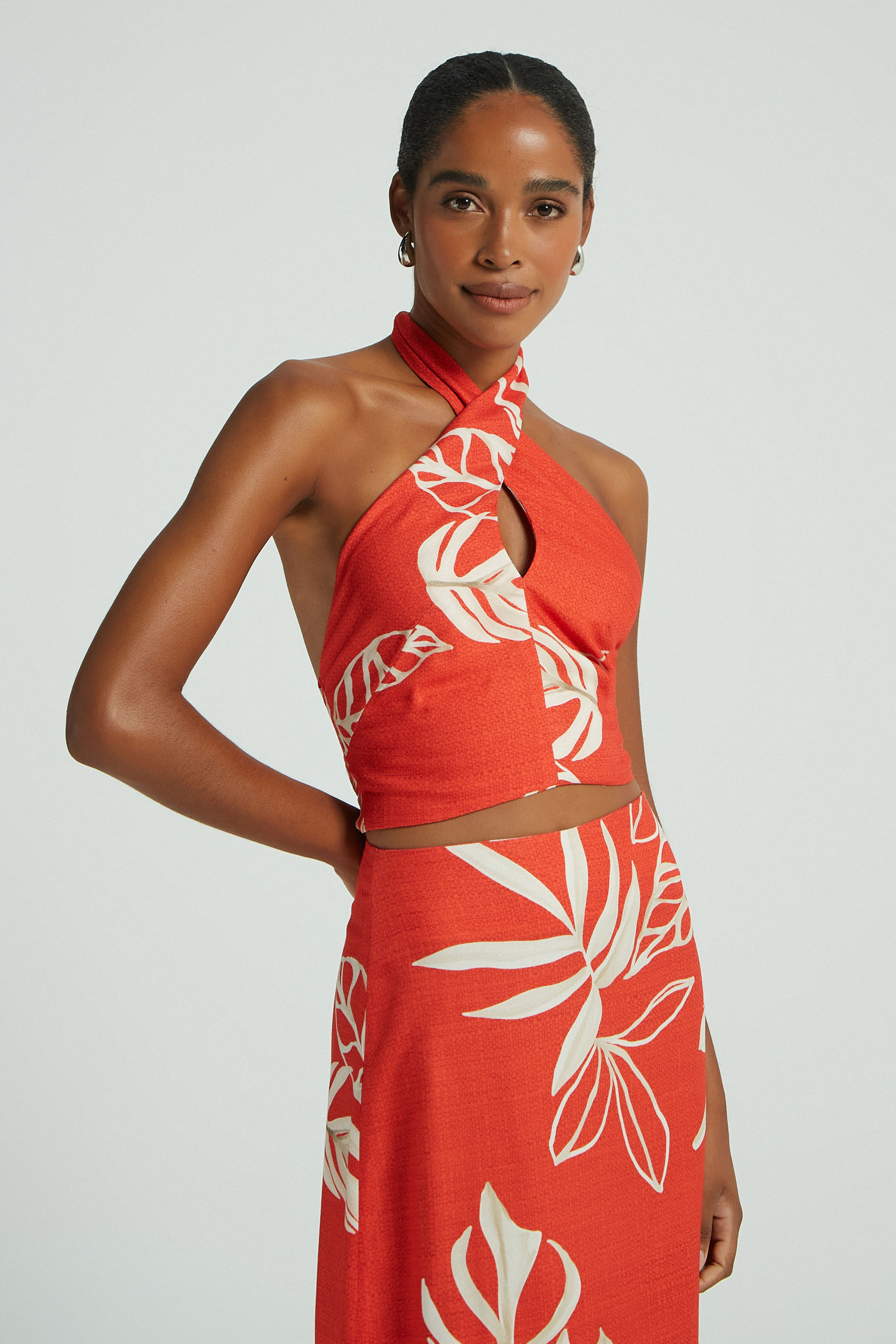 CROPPED ESTAMPA VERANEIO VERMELHO GG - EST VERANEIO VERMELHO - 276213