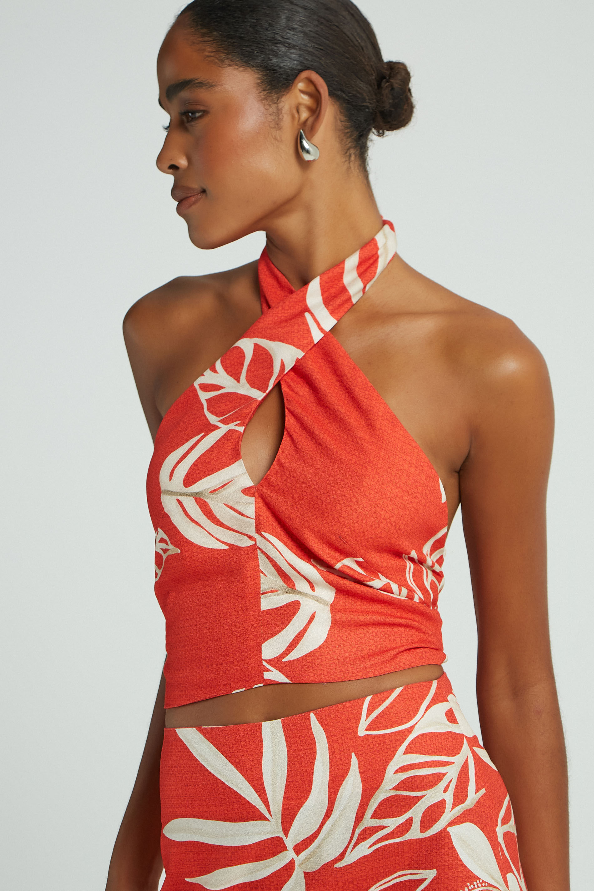 CROPPED ESTAMPA VERANEIO VERMELHO GG - EST VERANEIO VERMELHO - 276228