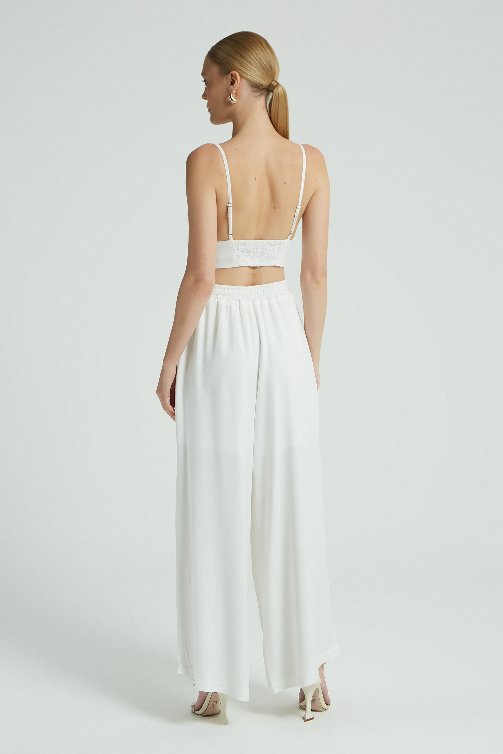 CALCA PANTALONA PALA BORDADA BRANCO M - BRANCO - 278166