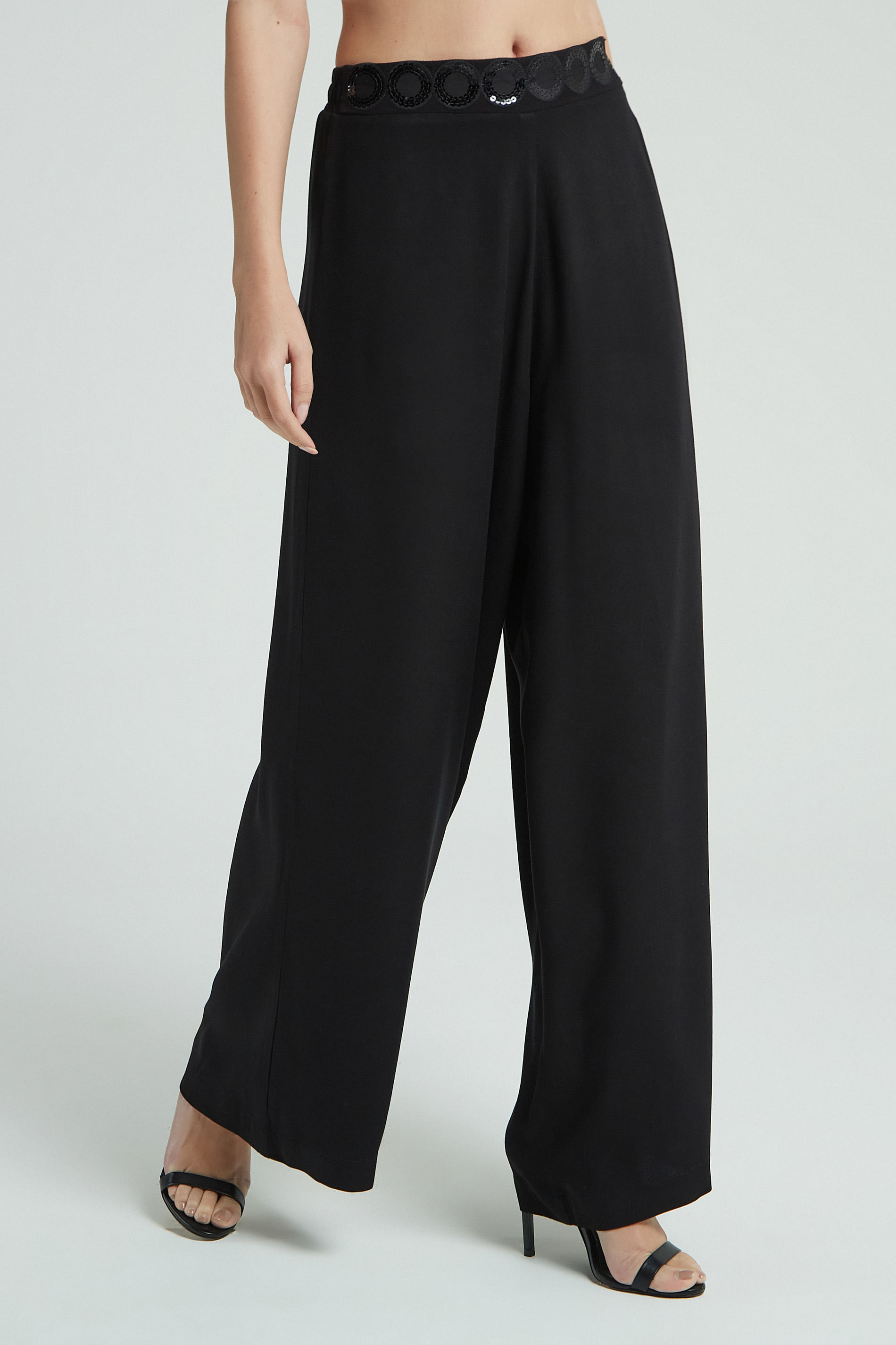 CALCA PANTALONA PALA BORDADA PRETO M - PRETO - 278185