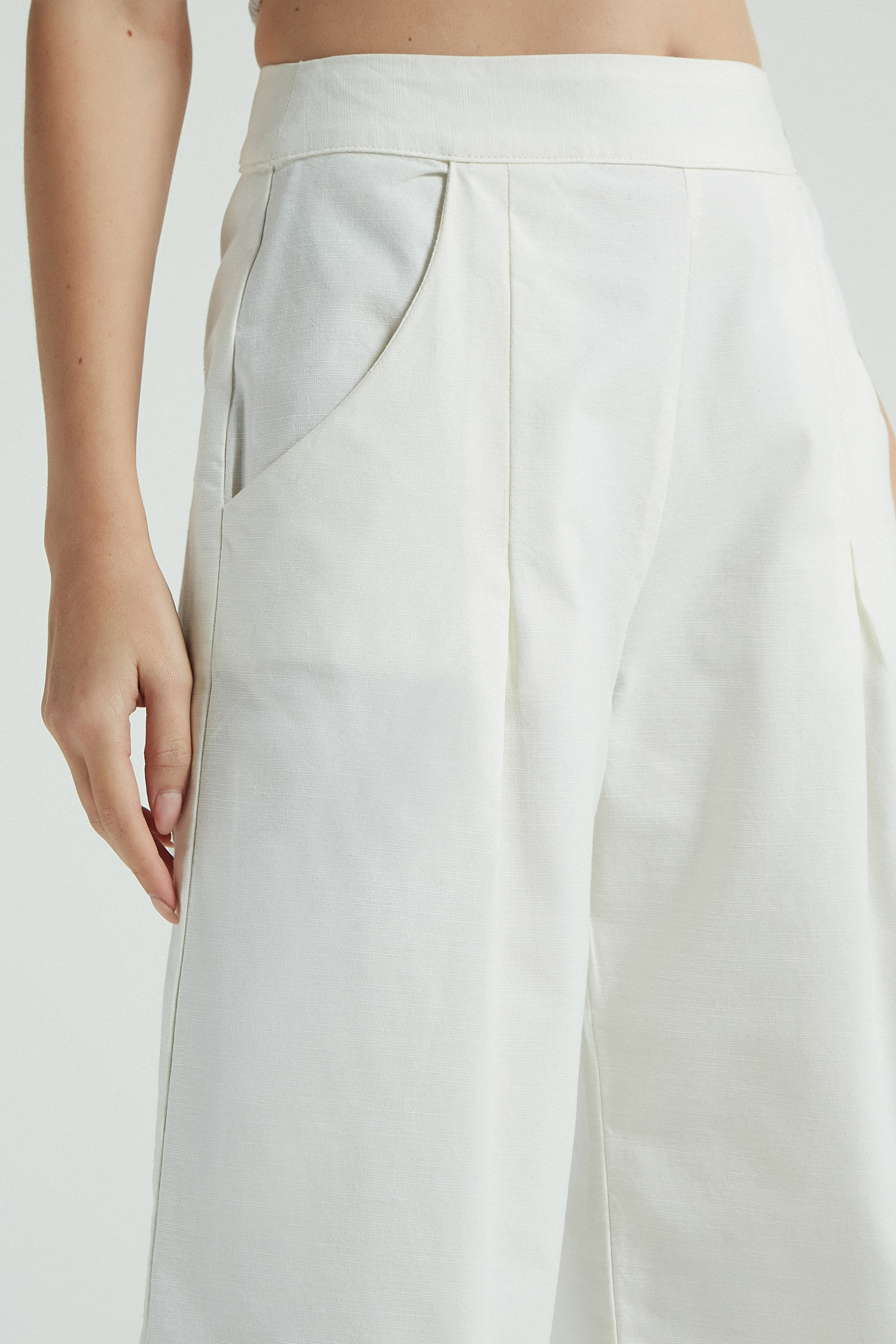 CALCA ALFAIATARIA SARJA OFF WHITE 36 - OFF WHITE - 278487