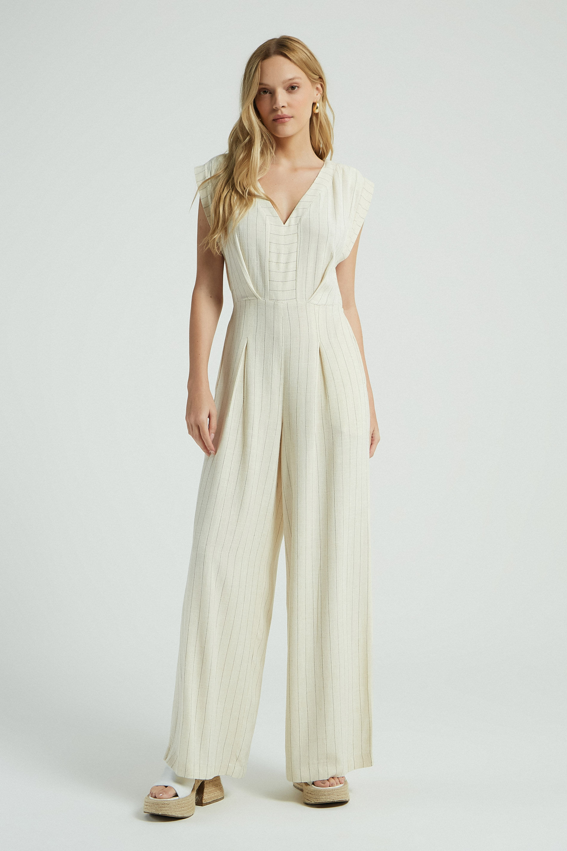 MACACAO LINHO RISCA DE GIZ - CREME G - CREME - 279652
