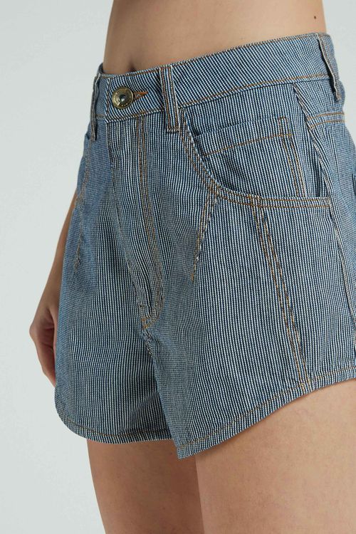 SHORT SOLTO LISTRADO JEANS-JEANS