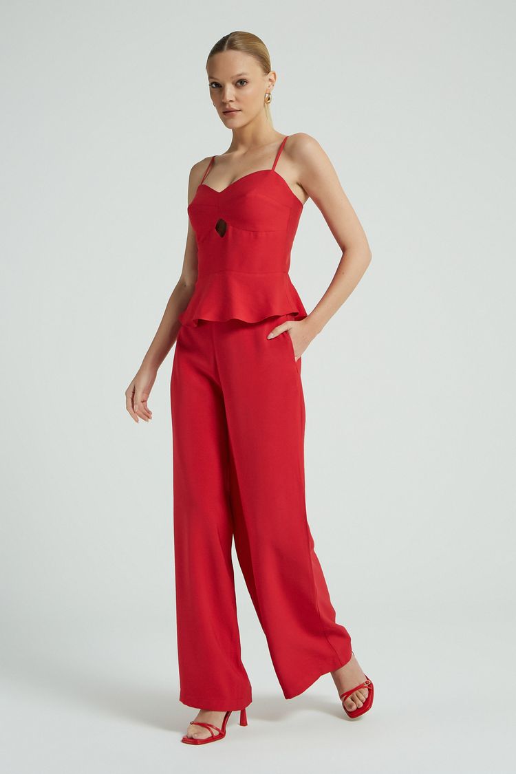 CALCA PANTALONA ALFAIATARIA-VERMELHO M - VERMELHO - 280514