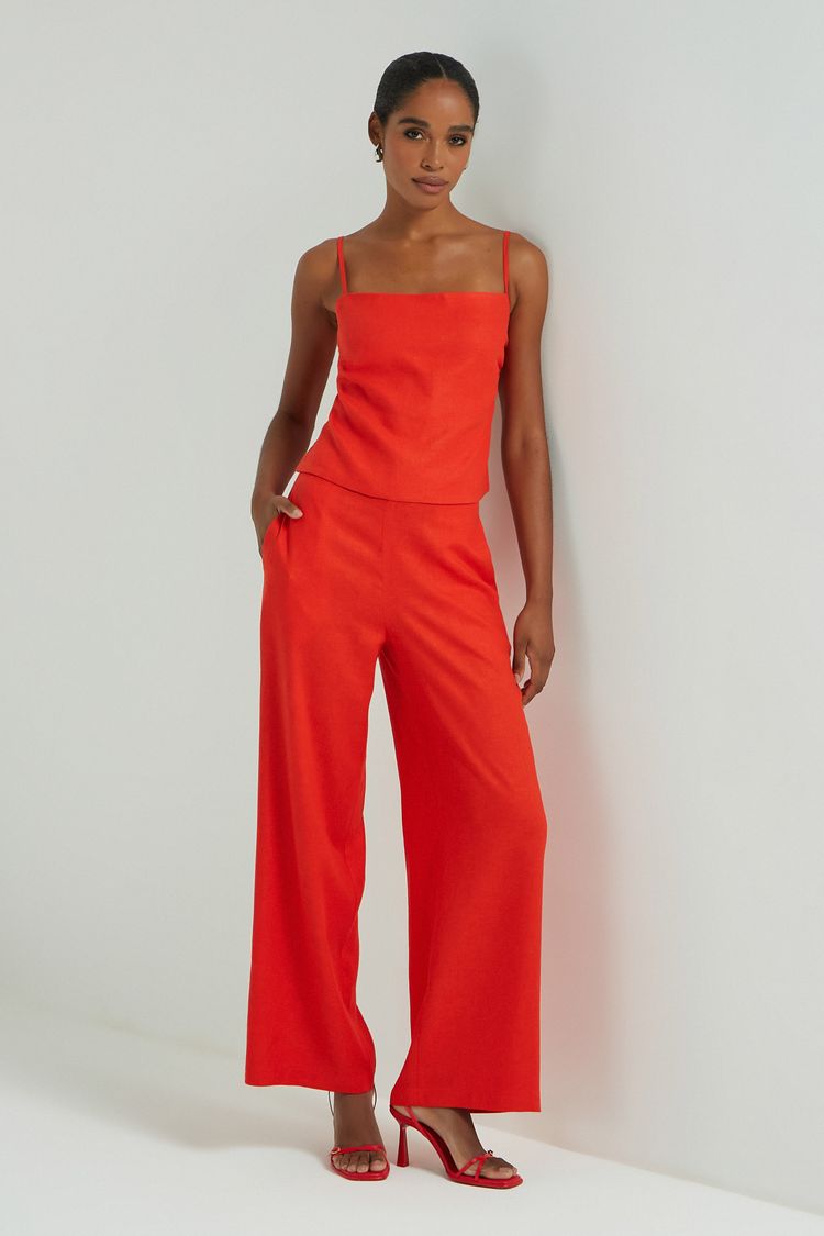 CALCA PANTALONA LINHO-VERMELHO G - VERMELHO - 280534