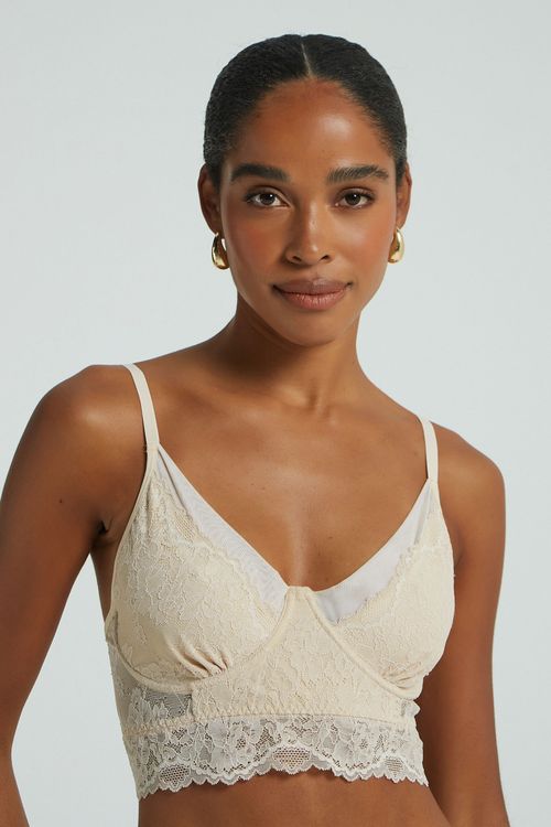 TOP RENDA DET TULE-CREME