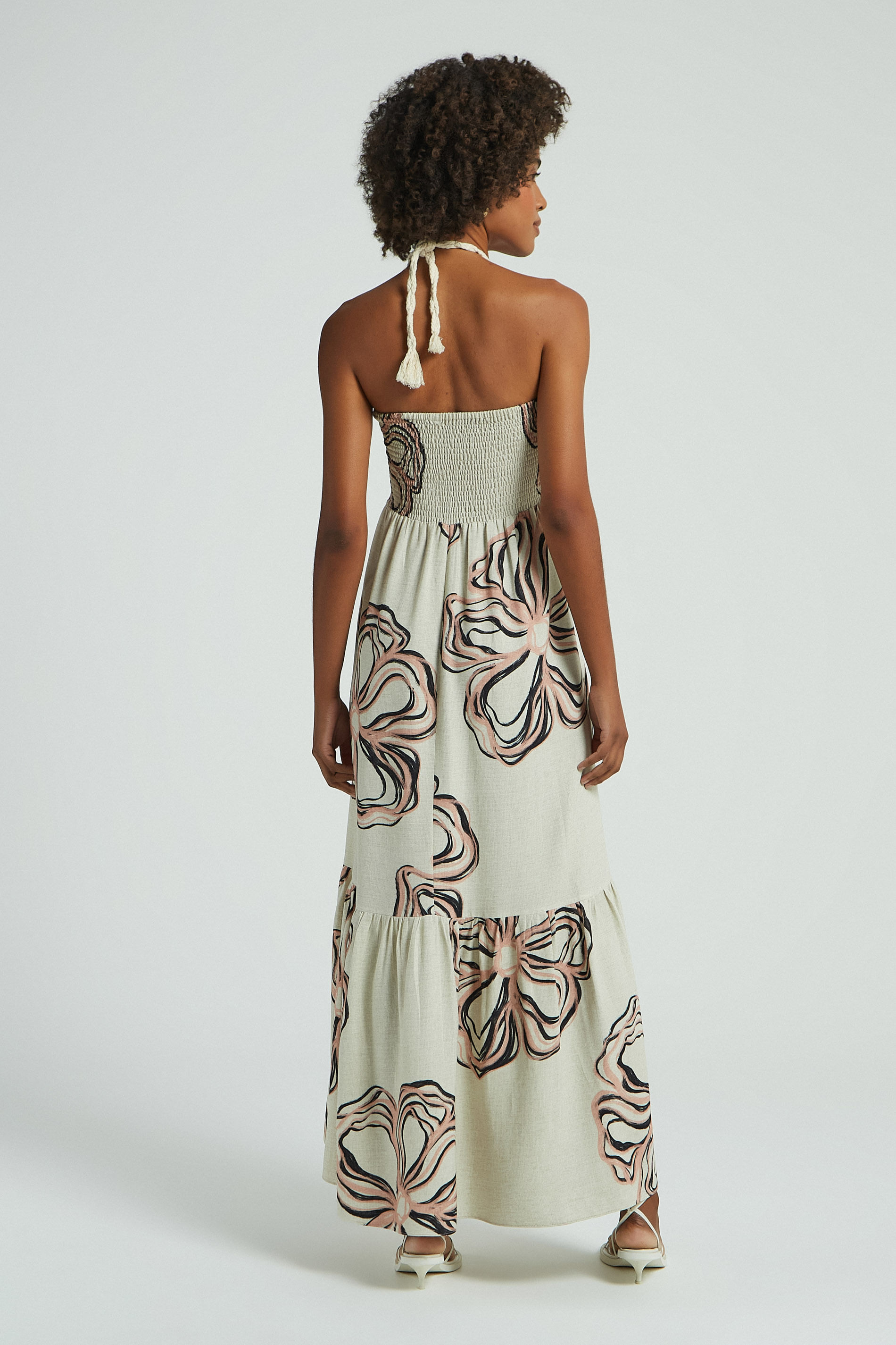 VESTIDO LONGO ESTAMPA FLORAL GIGANTE G - EST FLORAL GIGANTE - 280891