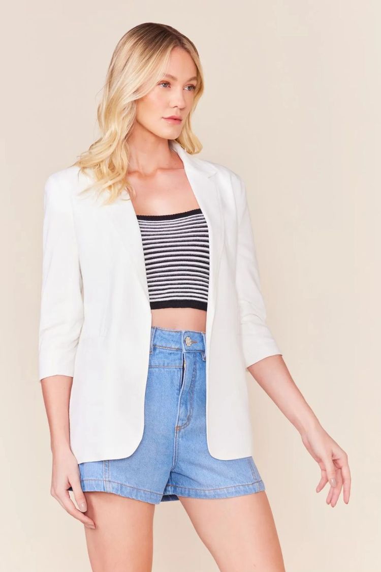 BLAZER LINHO ALONGADO - BRANCO GG - BRANCO - 281140