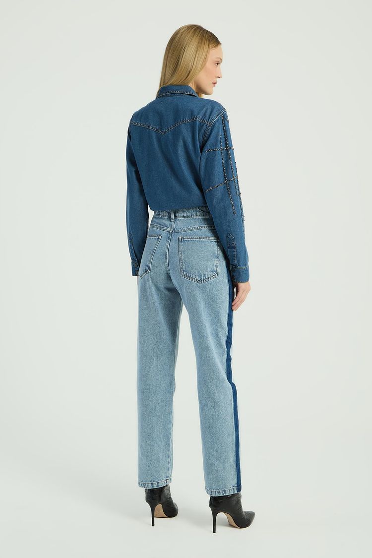 CALÇA JEANS LISTRAS - JEANS 44 - JEANS - 281182