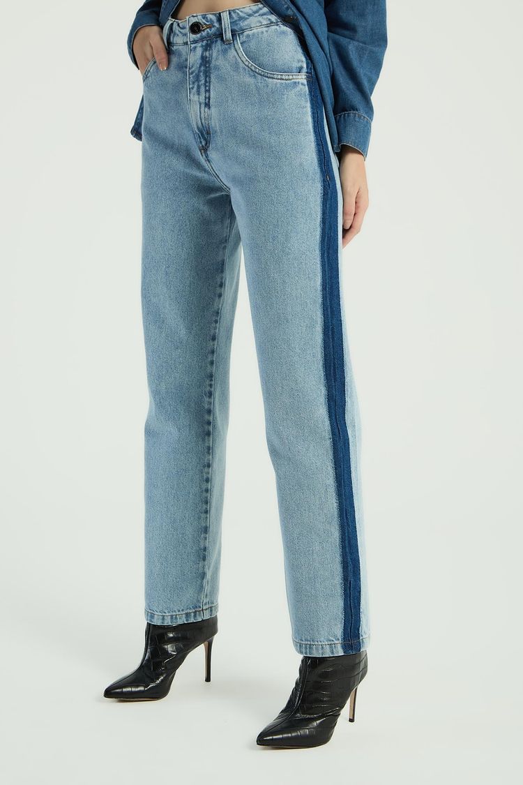 CALÇA JEANS LISTRAS - JEANS 44 - JEANS - 281183