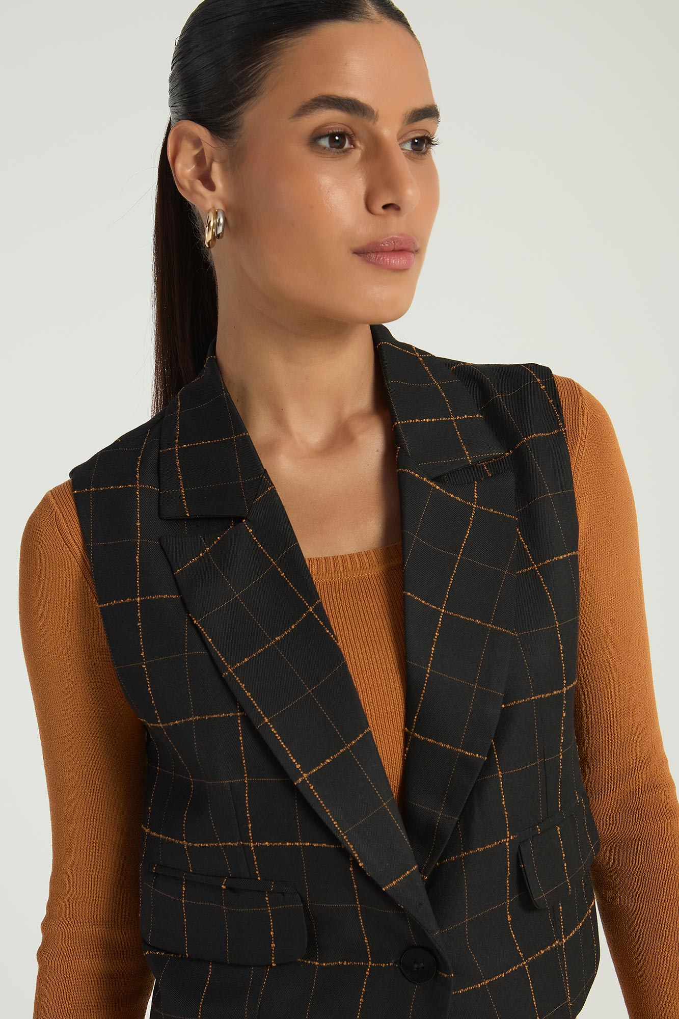 COLETE XADREZ - PRETO G - PRETO - 282348