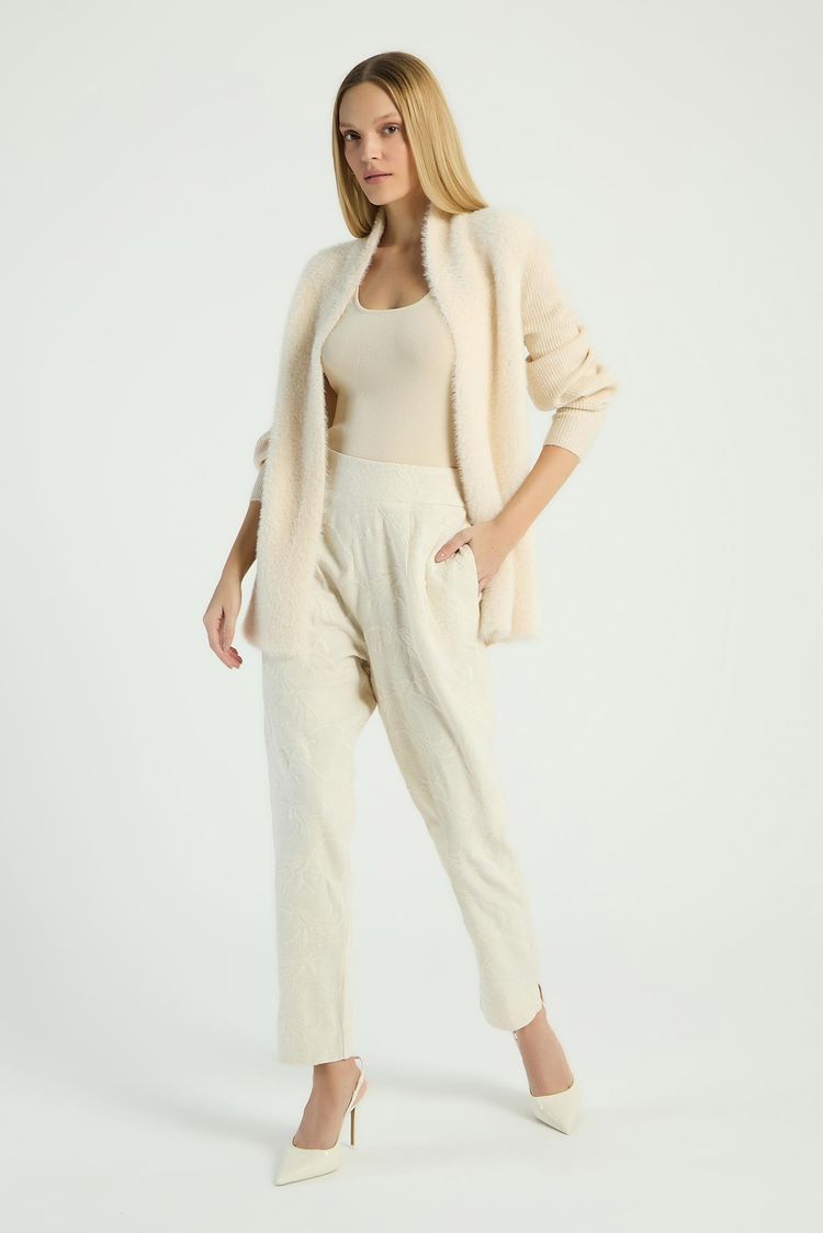 CALÇA LINHO BORDADO - AVEIA M - AVEIA - 283312