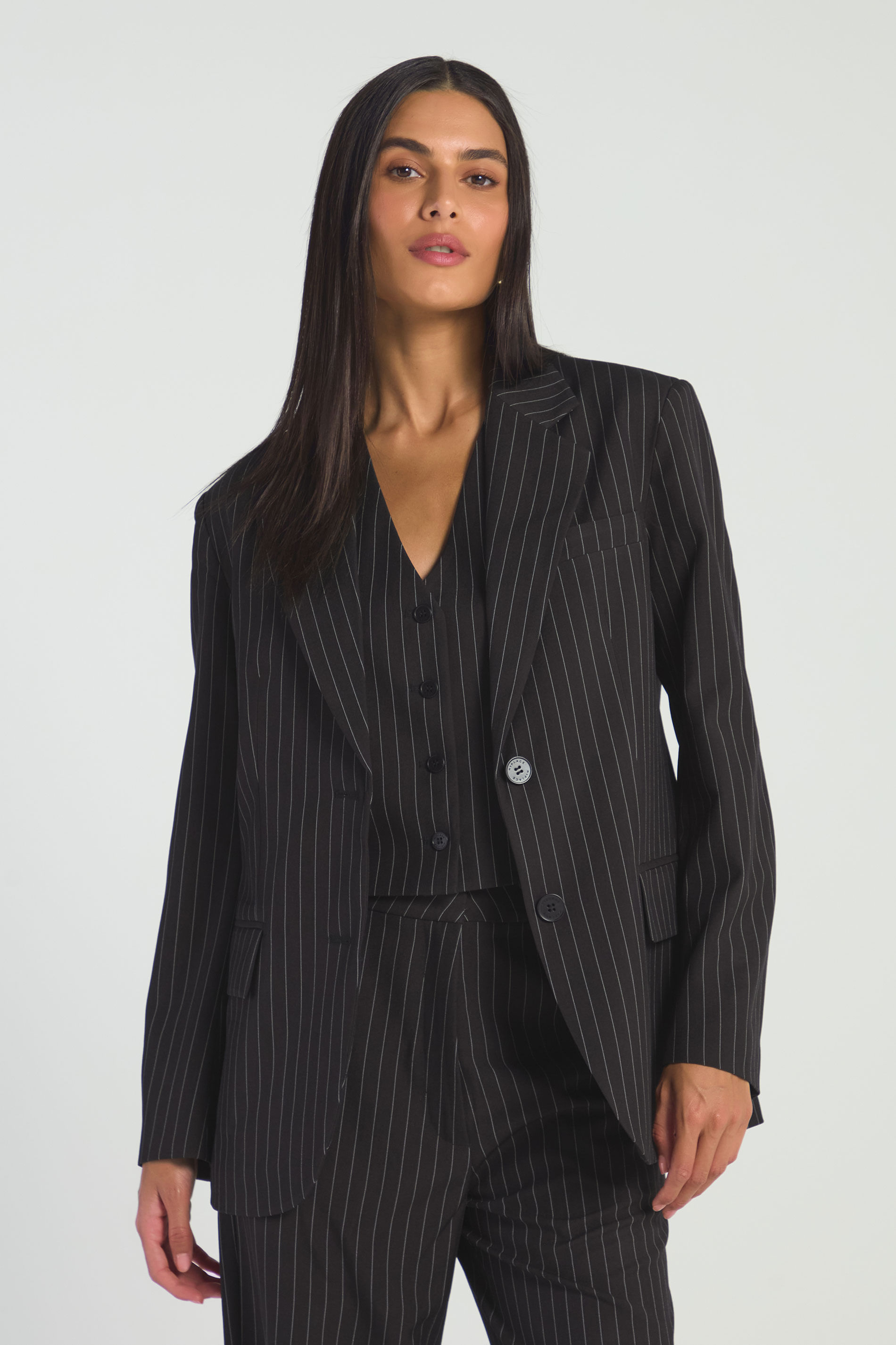 BLAZER LISTRA LEVE-PRETO M - PRETO - 283532