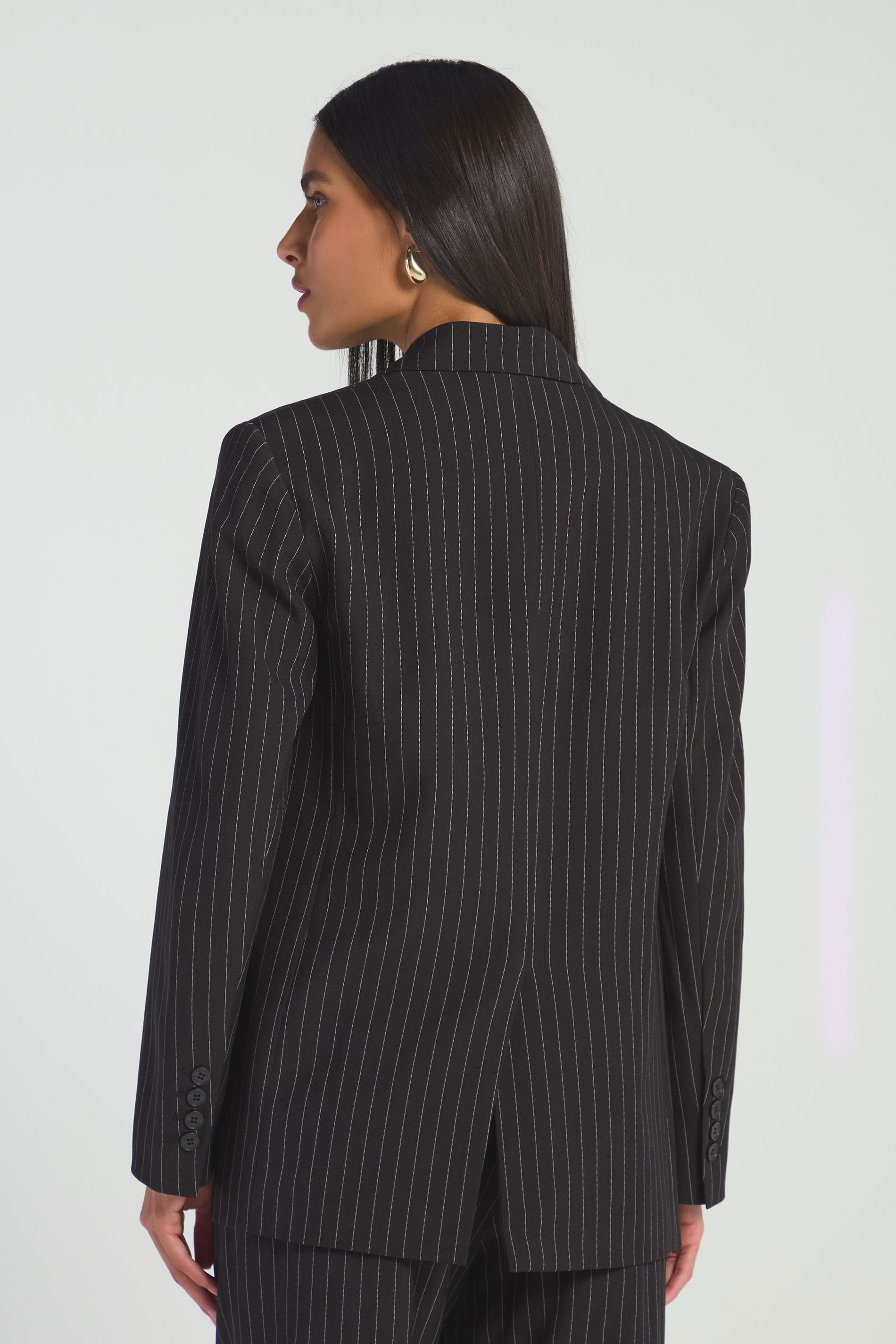 BLAZER LISTRA LEVE-PRETO M - PRETO - 283533