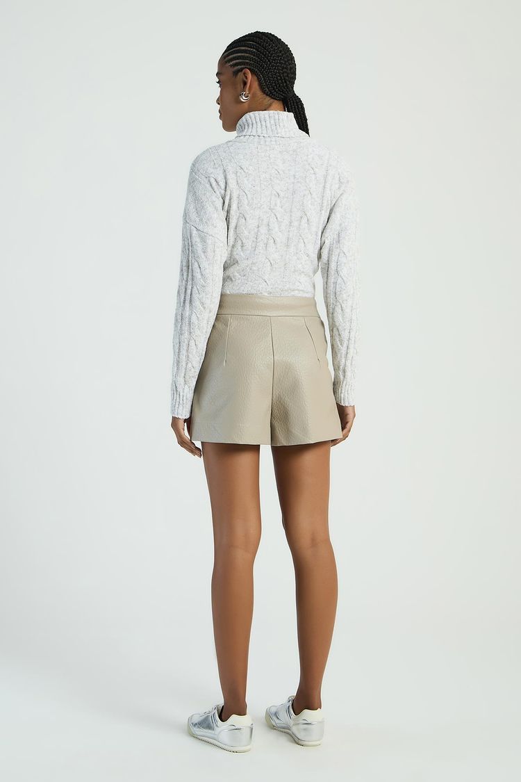 SHORT POLIURETANO BASICO - TAUPE PP - TAUPE - 283820