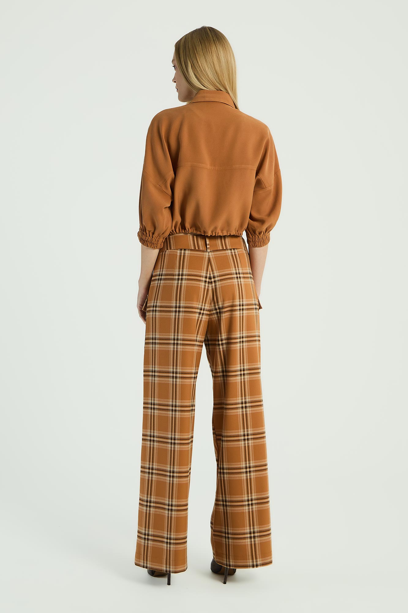 CALÇA XADREZ - CARAMELO PP - CARAMELO - 286231