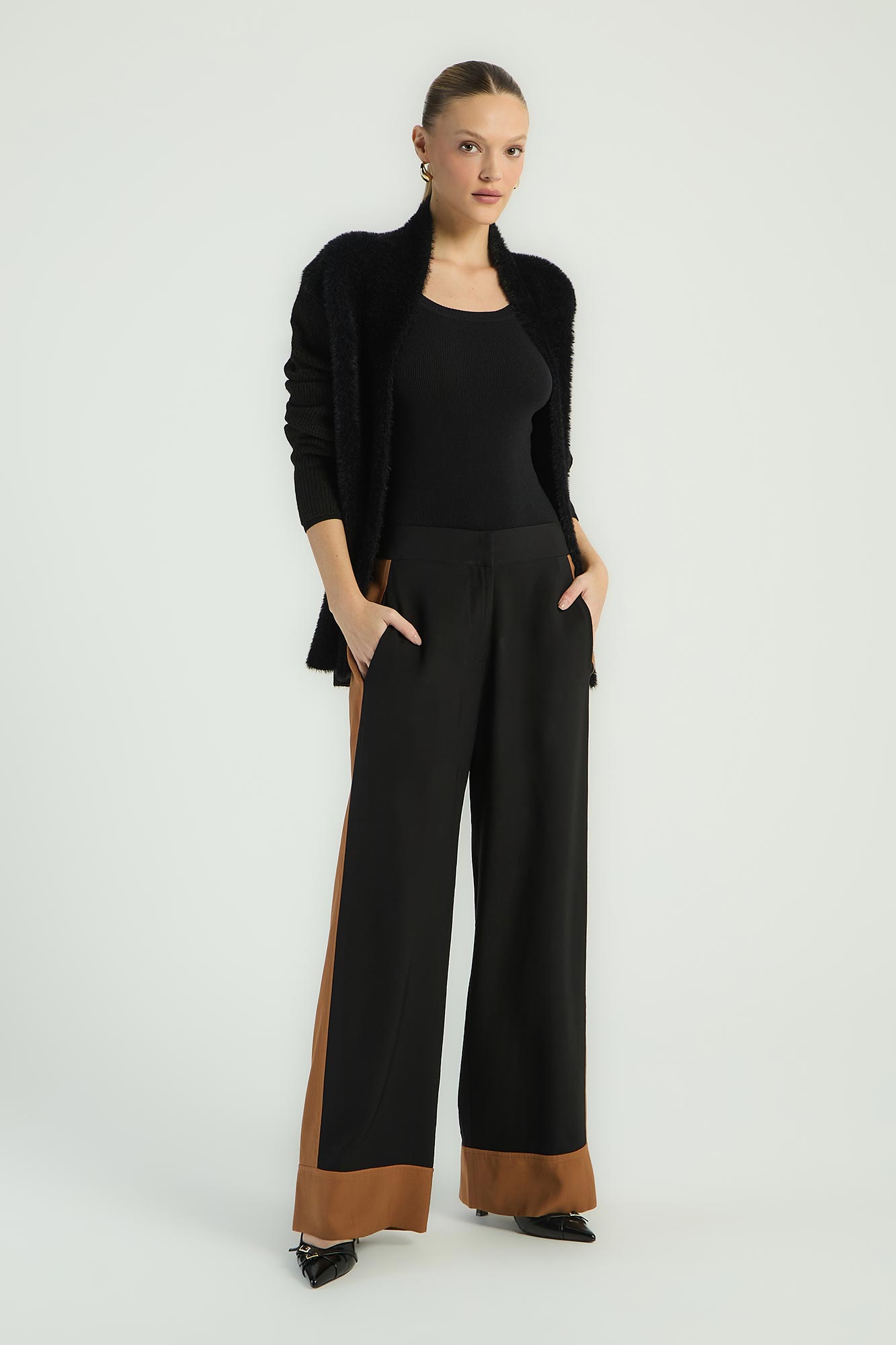 BLUSA TRICOT MANGA LONGA BASICA-PRETO P - PRETO - 286580