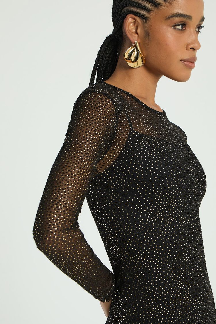 VESTIDO MIDI EM TULE FOIL - PRETO G - PRETO - 287512