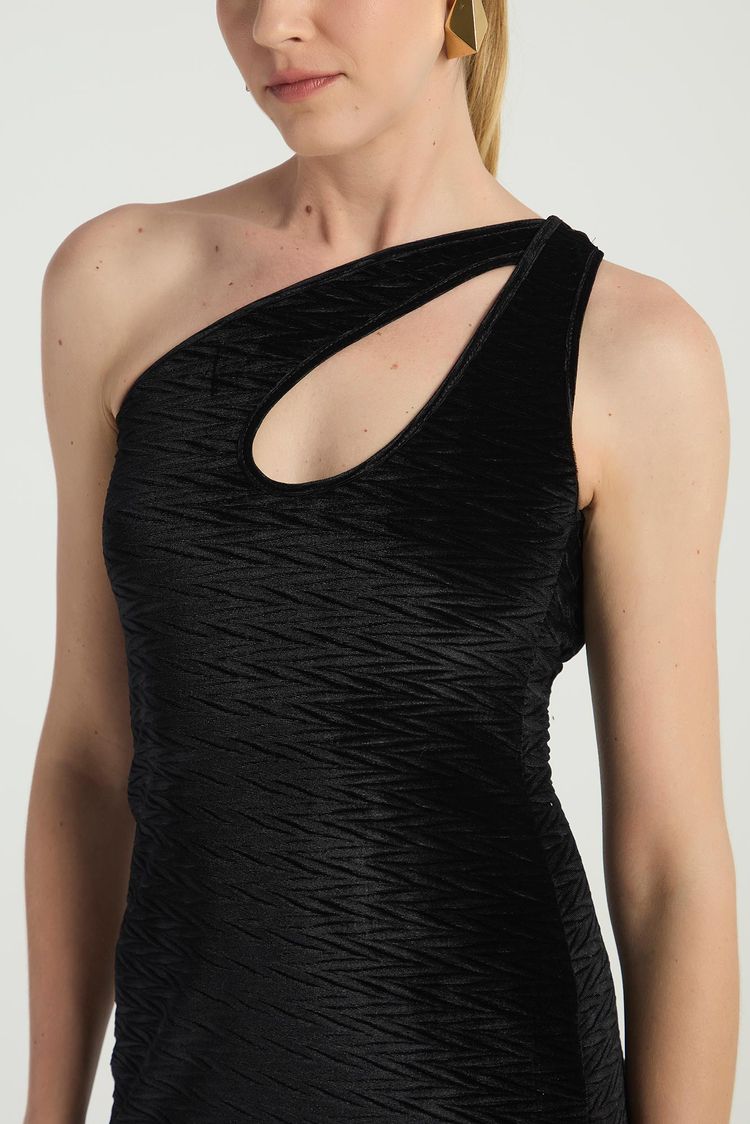 VESTIDO MIDI COM DECOTE EM GOTA - PRETO PP - PRETO - 288157