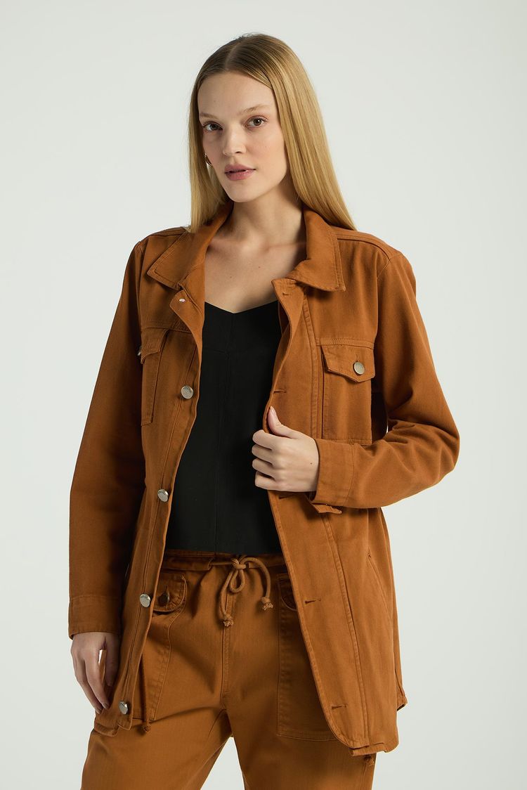 PARKA EM SARJA - CARAMELO G - CARAMELO - 288380