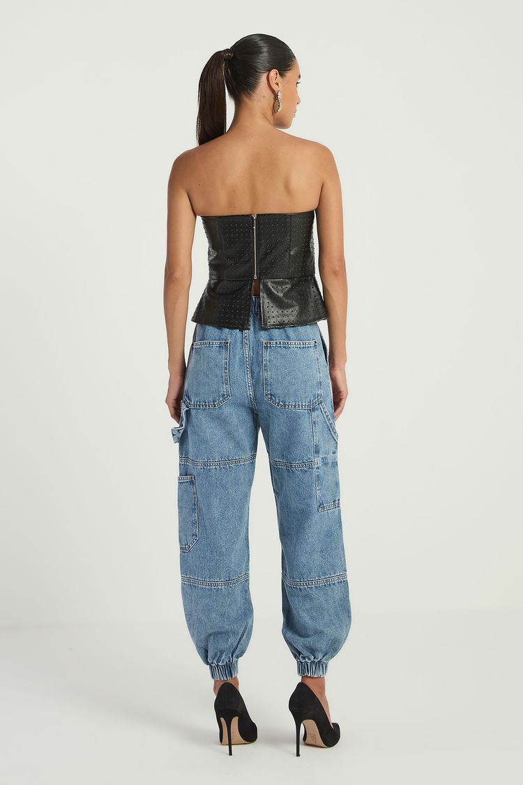 CALÇA JEANS CARGO - JEANS 44 - JEANS - 289543