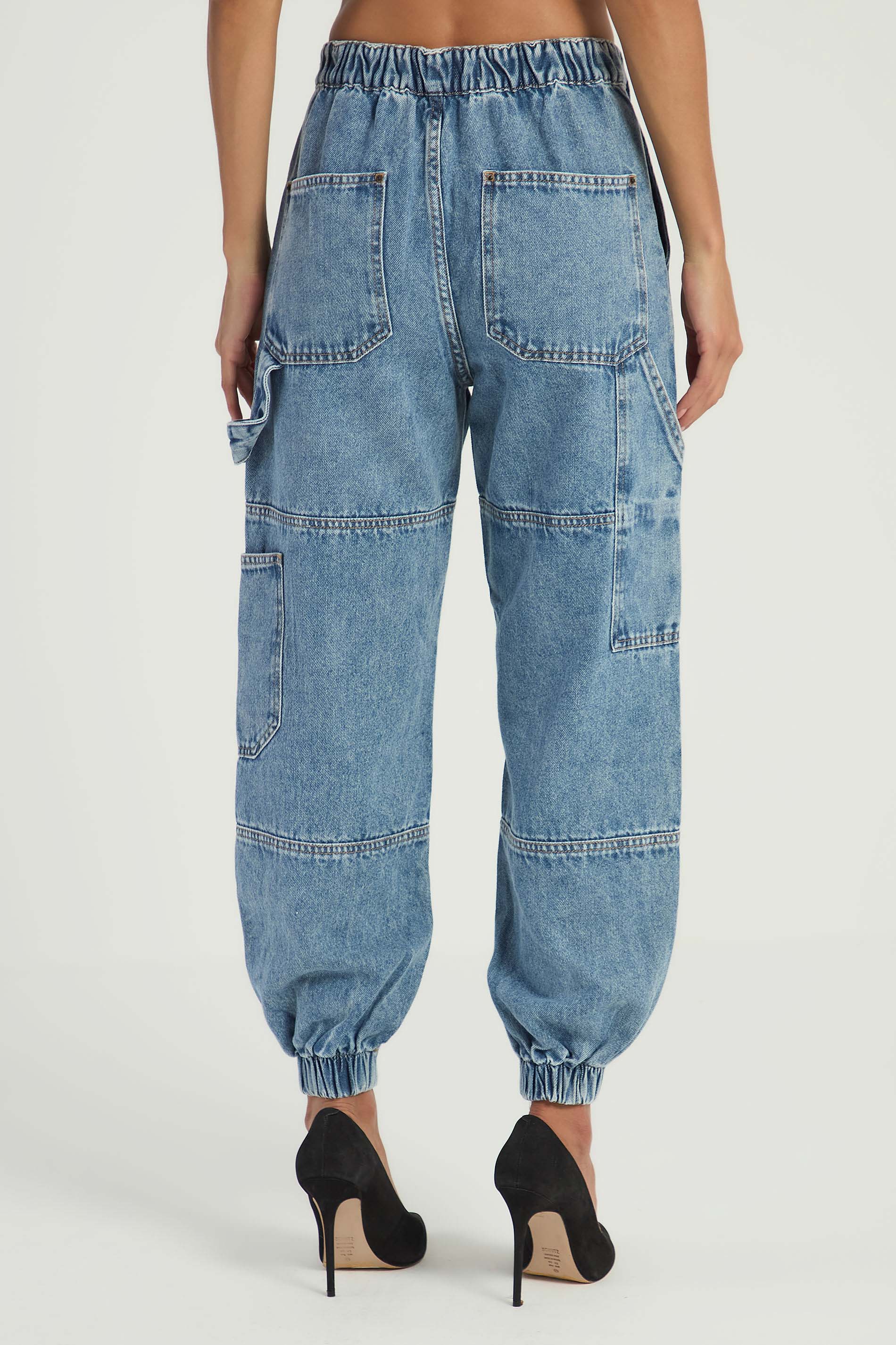 CALÇA JEANS CARGO - JEANS 44 - JEANS - 289544