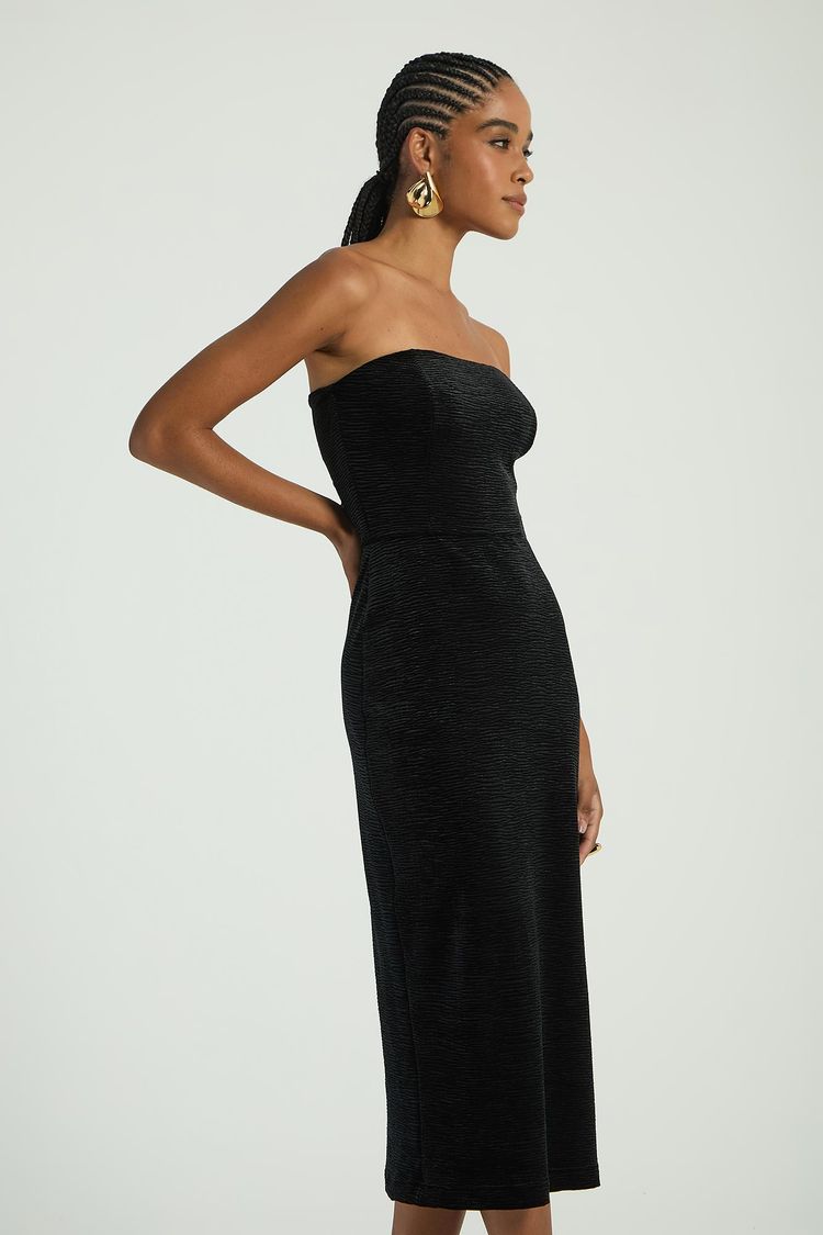VESTIDO MIDI TOMARA QUE CAIA - PRETO M - PRETO - 290611