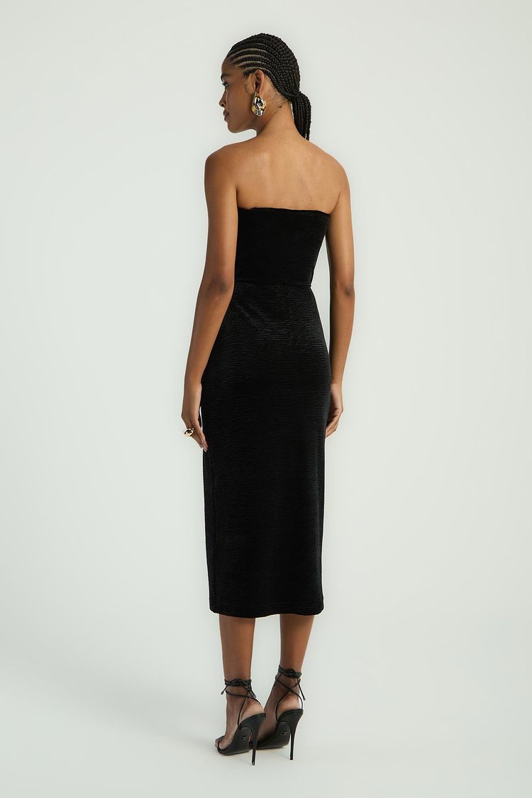 VESTIDO MIDI TOMARA QUE CAIA - PRETO M - PRETO - 290612