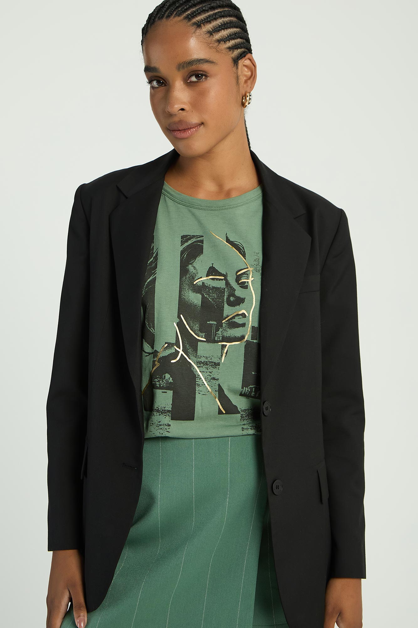 T-SHIRT SILK CRISTO GOLD - OLIVA P - OLIVA - 291444
